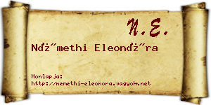 Némethi Eleonóra névjegykártya